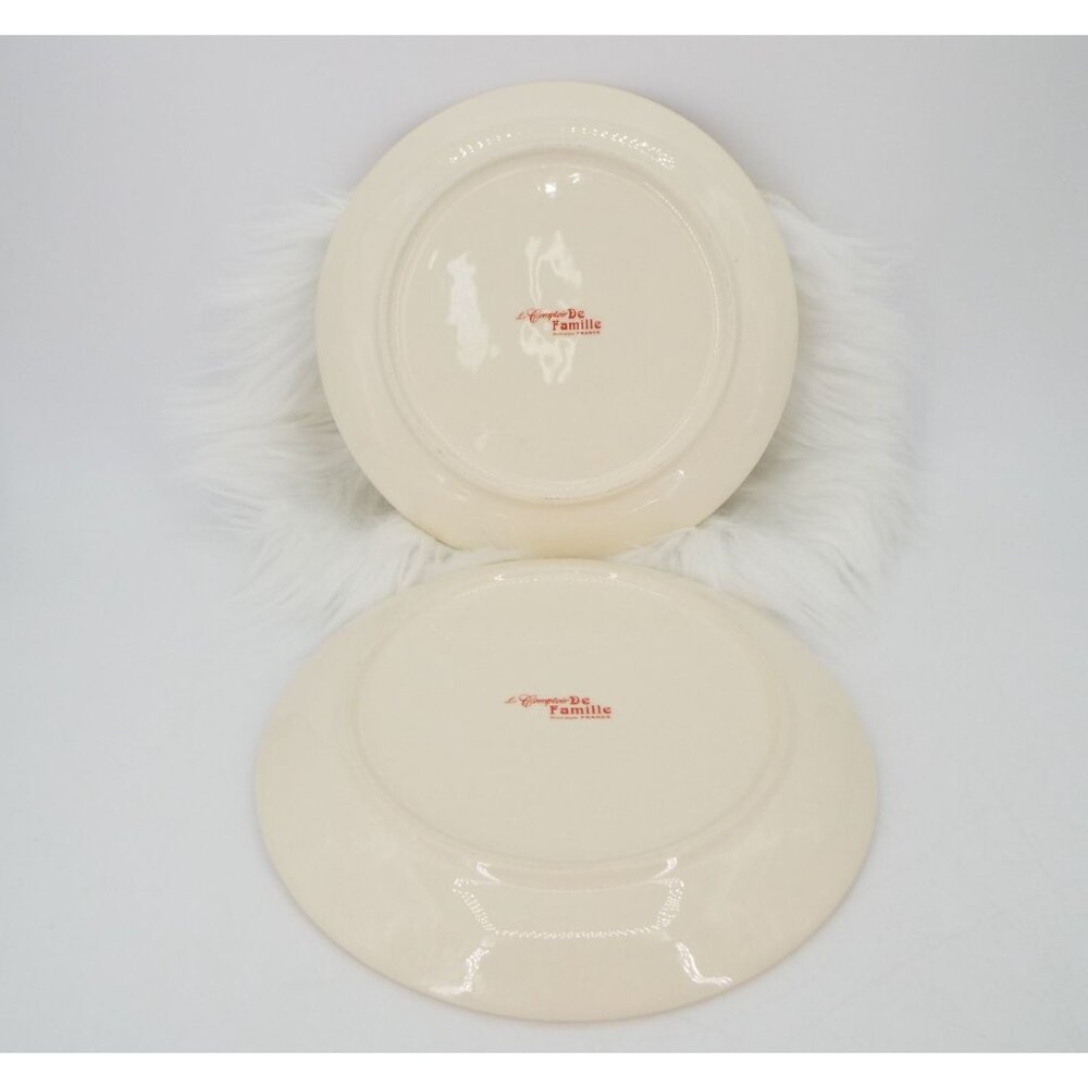 Pair of Le Comptoir De Famille France Le Petit De'Jeuner Plates 8-1/4" - Picture 2 of 6